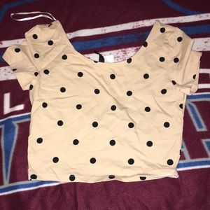 Light pink polkadot top